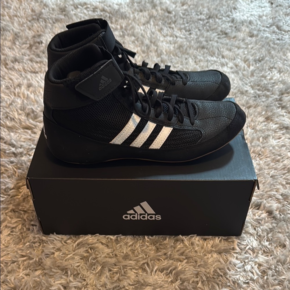 Adidas hvc Black and White Wrestling Shoes